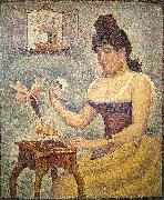 Georges Seurat Young Woman Powdering Herself oil painting picture wholesale